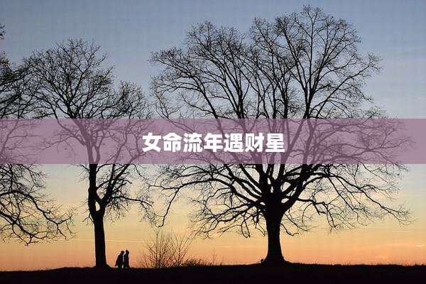 女命流年遇财星