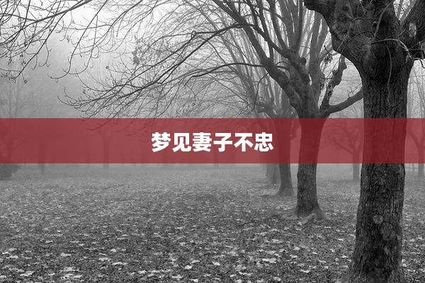 梦见妻子不忠