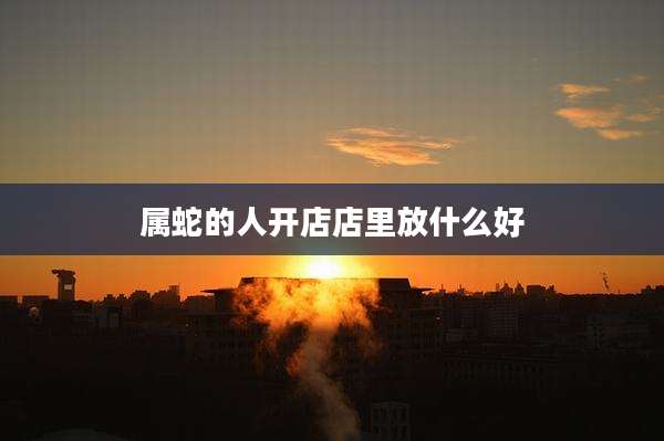 属蛇的人开店店里放什么好