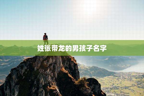 姓张带龙的男孩子名字
