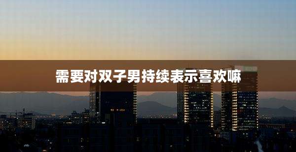 需要对双子男持续表示喜欢嘛