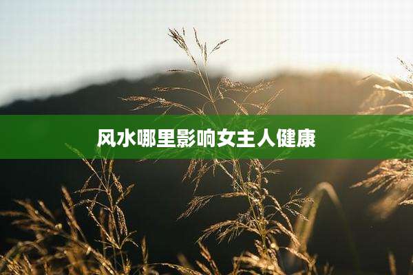 风水哪里影响女主人健康
