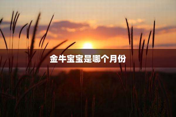 金牛宝宝是哪个月份