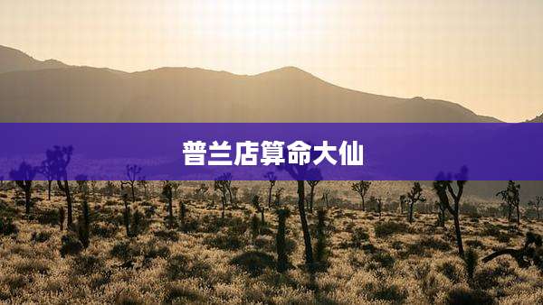 普兰店算命大仙