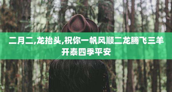 二月二,龙抬头,祝你一帆风顺二龙腾飞三羊开泰四季平安