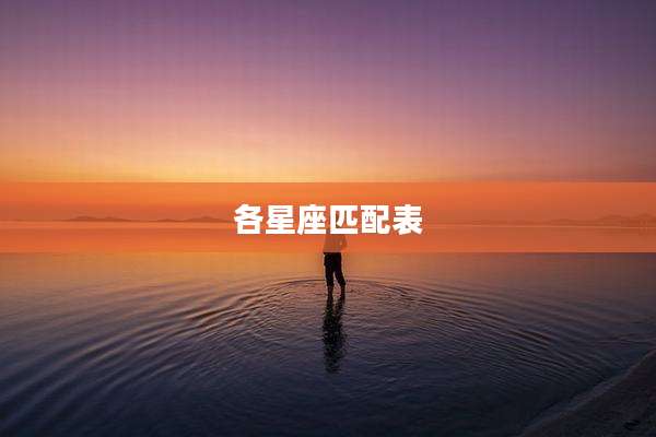 各星座匹配表