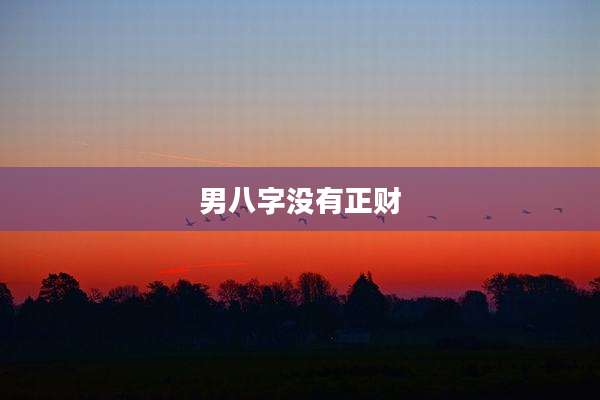 男八字没有正财