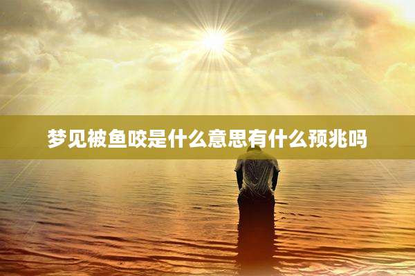 梦见被鱼咬是什么意思有什么预兆吗