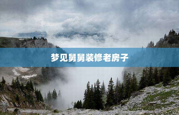 梦见舅舅装修老房子