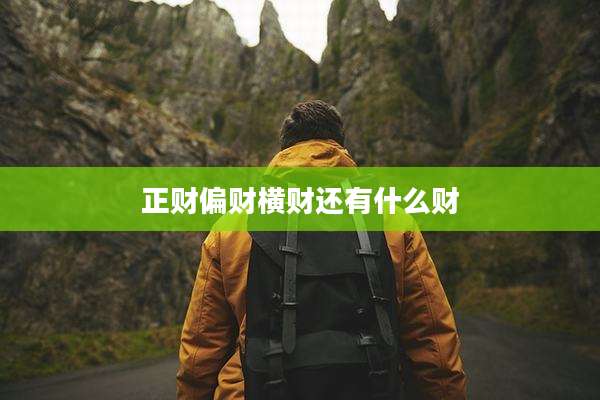 正财偏财横财还有什么财