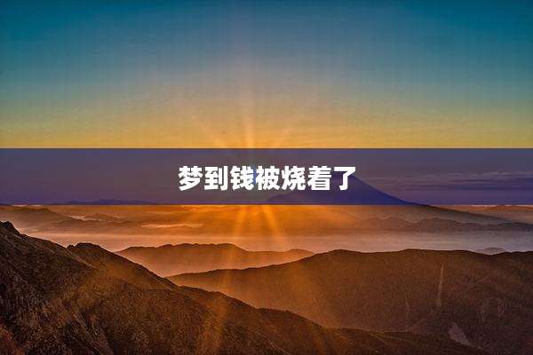 梦到钱被烧着了