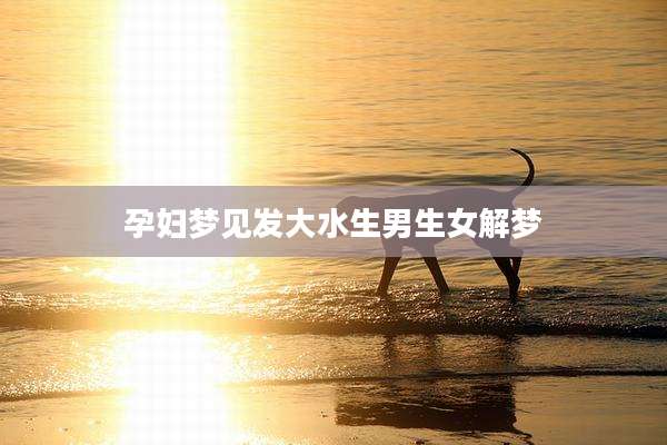 孕妇梦见发大水生男生女解梦