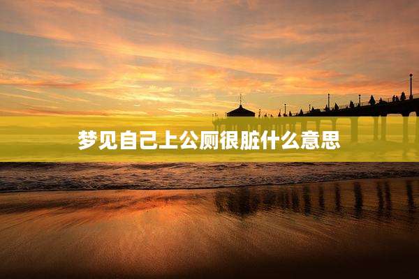 梦见自己上公厕很脏什么意思