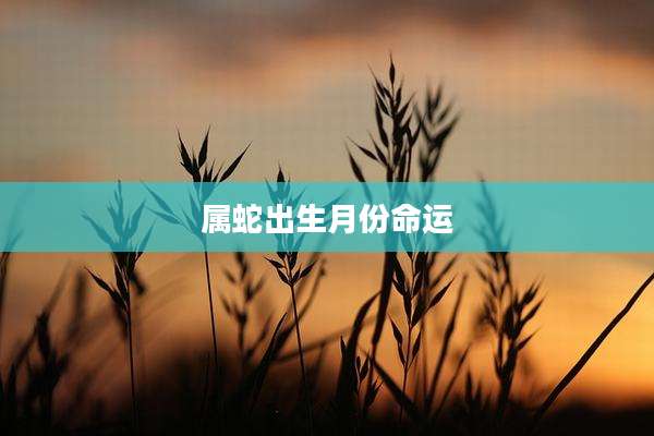 属蛇出生月份命运