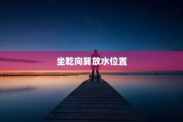 坐乾向巽放水位置