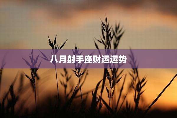 八月射手座财运运势