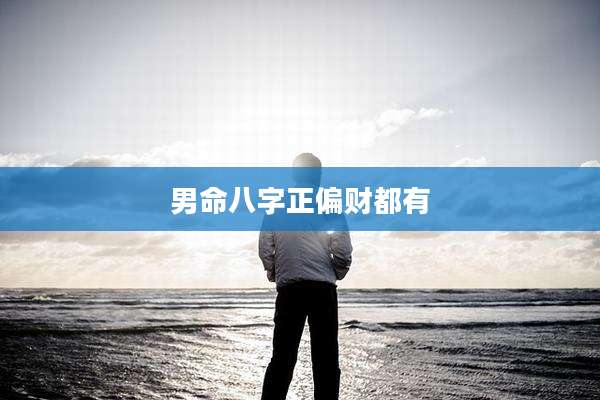 男命八字正偏财都有