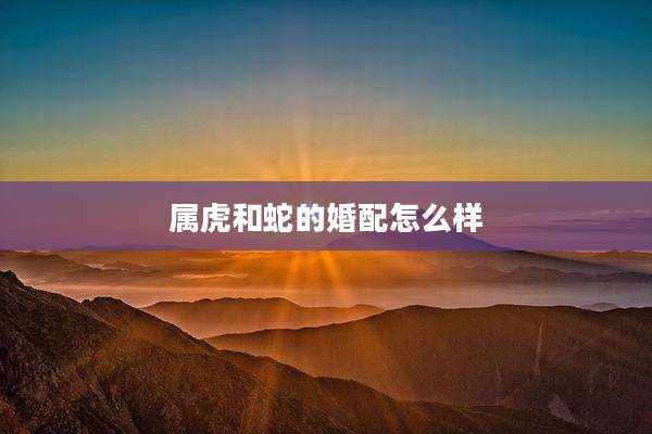 属虎和蛇的婚配怎么样