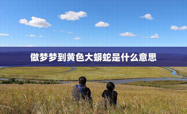 做梦梦到黄色大蟒蛇是什么意思
