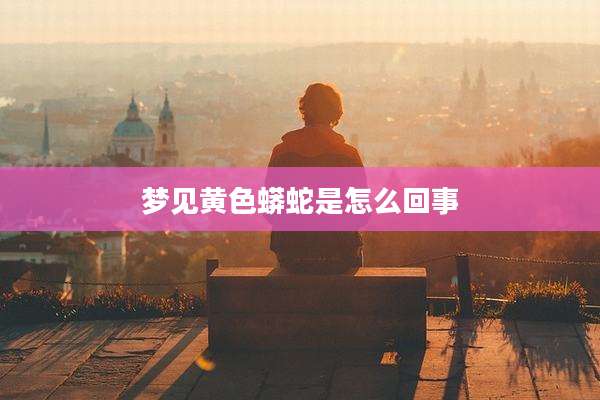 梦见黄色蟒蛇是怎么回事