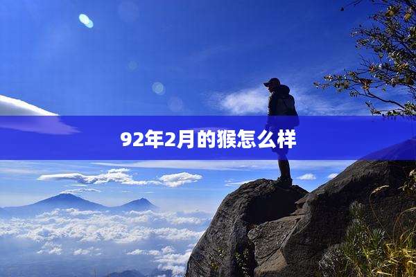 92年2月的猴怎么样