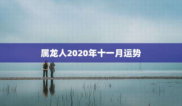 属龙人2020年十一月运势