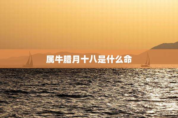 属牛腊月十八是什么命