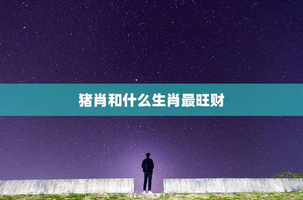 猪肖和什么生肖最旺财