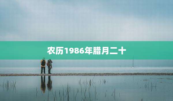 农历1986年腊月二十