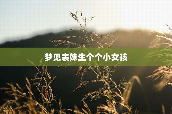 梦见表妹生个个小女孩