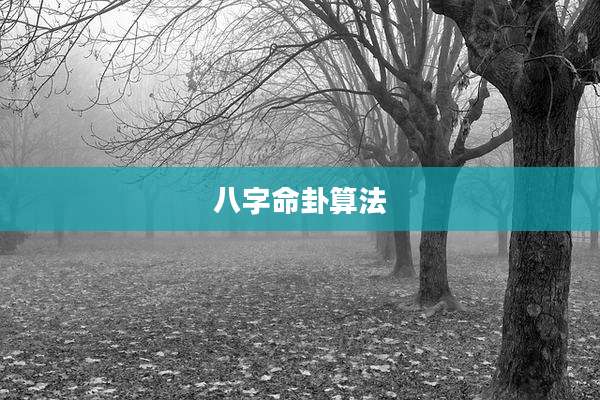 八字命卦算法