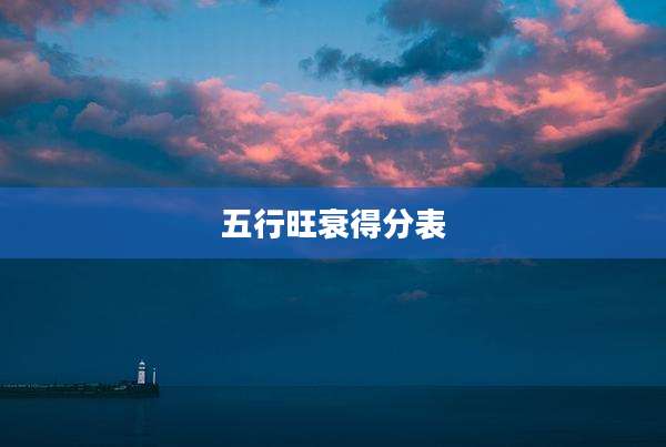 五行旺衰得分表