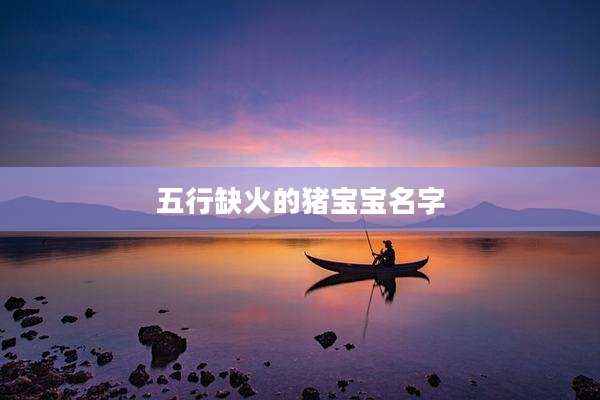 五行缺火的猪宝宝名字