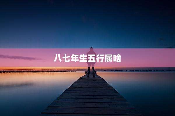 八七年生五行属啥