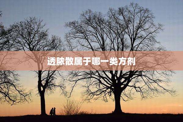 透脓散属于哪一类方剂