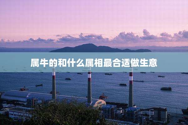 属牛的和什么属相最合适做生意