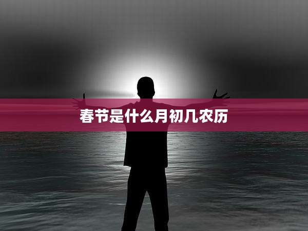春节是什么月初几农历