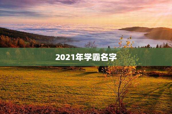 2021年学霸名字