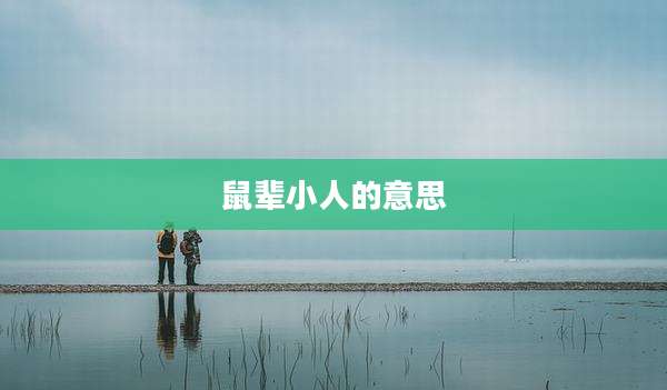 鼠辈小人的意思