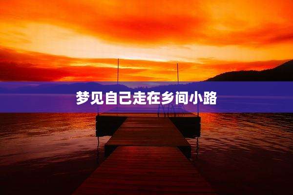 梦见自己走在乡间小路