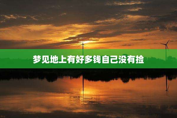 梦见地上有好多钱自己没有捡