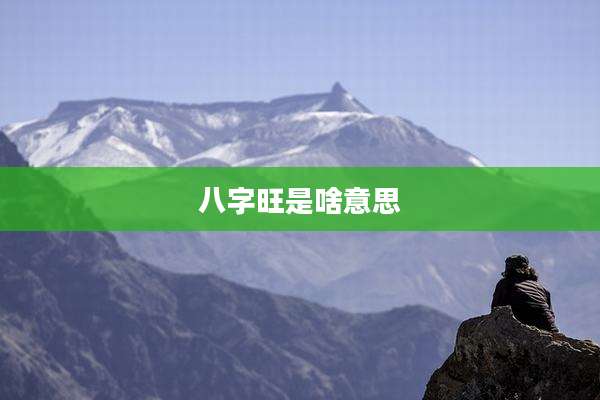 八字旺是啥意思
