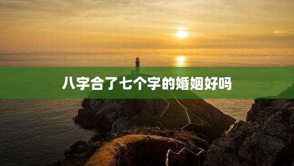 八字合了七个字的婚姻好吗