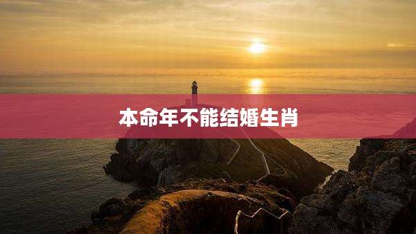 本命年不能结婚生肖