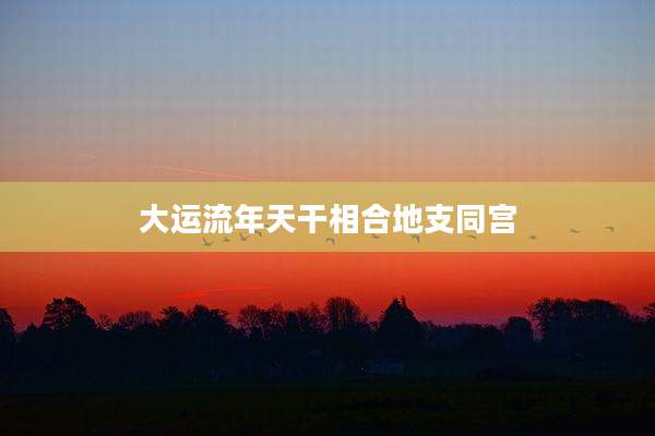 大运流年天干相合地支同宫