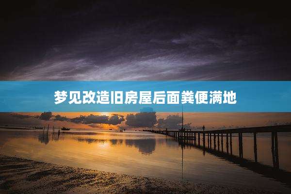 梦见改造旧房屋后面粪便满地