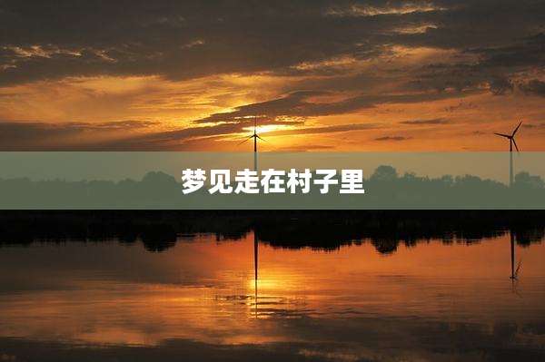 梦见走在村子里