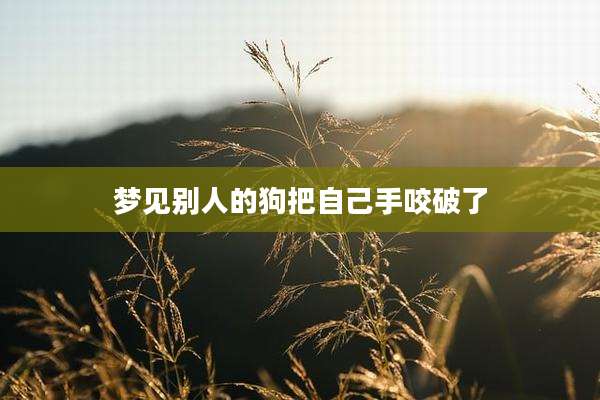 梦见别人的狗把自己手咬破了