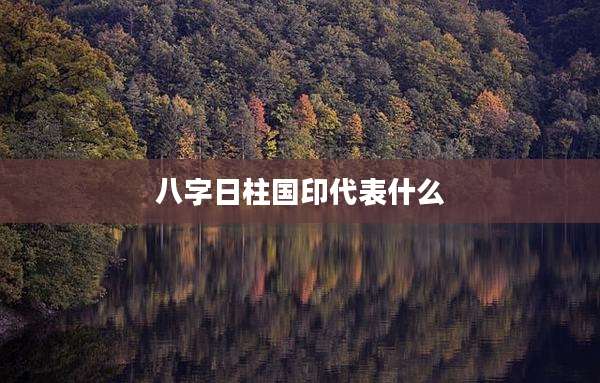 八字日柱国印代表什么