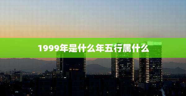 1999年是什么年五行属什么